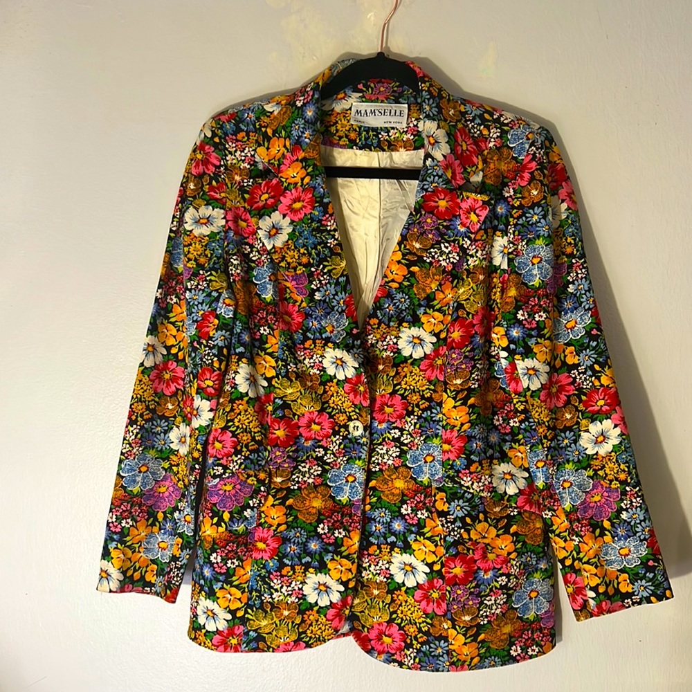 MAM’SELLE Paris 1980’s Floral blazer